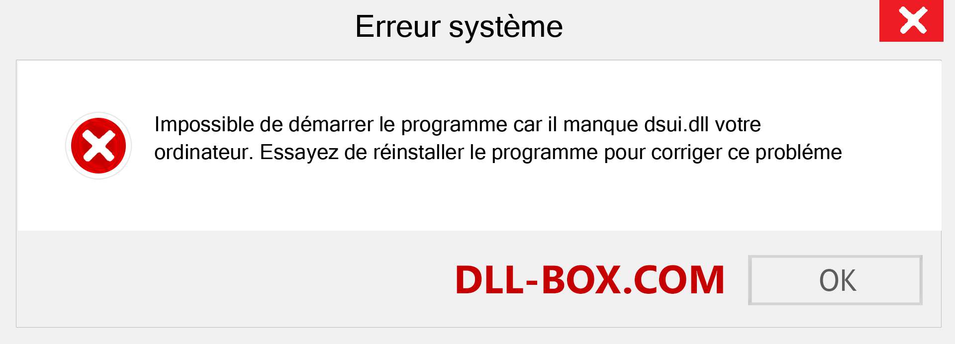 Le fichier dsui.dll est manquant ?. Télécharger pour Windows 7, 8, 10 - Correction de l'erreur manquante dsui dll sur Windows, photos, images